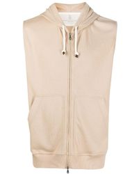 Brunello Cucinelli - Sleeveless Hooded Jacket - Lyst