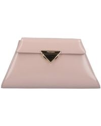 Prada - Logo-Buckle Leather Shoulder Bag - Lyst