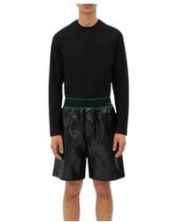 Bottega Veneta - Logo Round Collar Long-Sleeved T-Shirt - Lyst