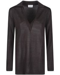 P.A.R.O.S.H. - V-Neck Long-Sleeve Sweater - Lyst