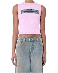 DIESEL - T-Arted Ribbed Tank Top - Lyst