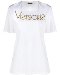 Versace - Logo T-Shirt With Round Neck - Lyst