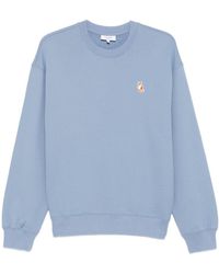 Maison Kitsuné - Fox-Embroidered Cotton Sweatshirt - Lyst