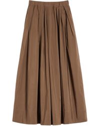 Max Mara - Cotton-Blend Pleated Maxi Skirt - Lyst