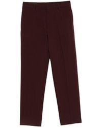 Emporio Armani - Pressed-Crease Straight-Leg Trousers - Lyst