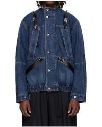 Sacai - Non-Stretch Denim Jacket - Lyst