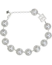Magda Butrym - Crystal Pearl Chain Necklace - Lyst