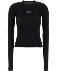 Balenciaga - Logo-Print Long-Sleeved T-Shirt - Lyst