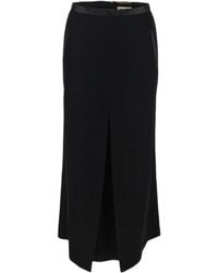 Saint Laurent - Slit Detailed Skirt - Lyst