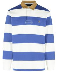 Polo Ralph Lauren - Striped-Pattern Long-Sleeve Polo Shirt - Lyst