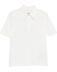MM6 by Maison Margiela - Short Sleeve Logo-Embroidered Polo Shirt - Lyst