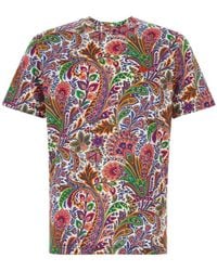 Etro - Paisley Printed Short-Sleeved T-Shirt - Lyst