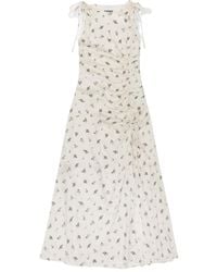 Ganni - Maxi Ruched Dress - Lyst