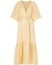 Eres - Multi-Layered Mid-Length Linen Dress - Lyst