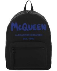 McQueen - Logo Printed Two-Toned Backpack - Lyst