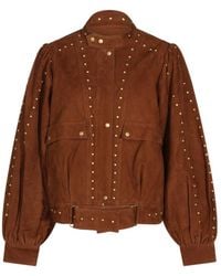 FARM Rio - Studded Puff-Sleeve Jacket - Lyst