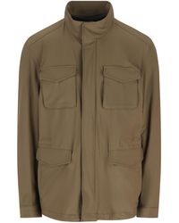 Herno - High Neck Field Jacket - Lyst