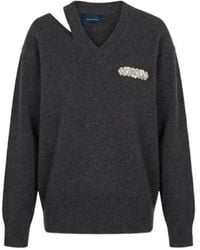 Simone Rocha - Embellished Cut-Out Sweater - Lyst