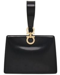 Ferragamo - Leather Mini Clutch - Lyst