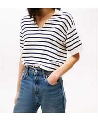 Tommy Hilfiger - Stripe Short Sleeved Polo Jumper - Lyst
