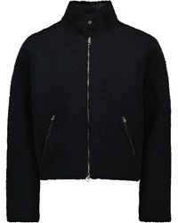 Courreges - Courrèges Logo-Patch Fleece Bomber Jacket - Lyst