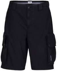 C.P. Company - Gabardine Lens Cargo Shorts - Lyst