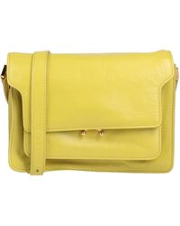 Marni - Medium Solid Color Leather Flap Bag - Lyst