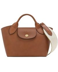 Longchamp - Logo Debossed Tote Bag - Lyst