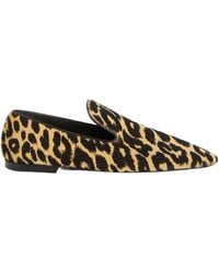 Jil Sander - Leopard Printed Flat Loafers - Lyst