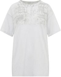 Maison Margiela - Logo-Print Drop-Shoulder T-Shirt - Lyst