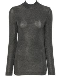 Brunello Cucinelli - High-Neck Metallic-Effect Sweater - Lyst
