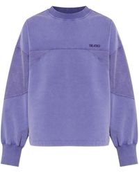 The Attico - The Logo Embroidered Crewneck Sweatshirt - Lyst