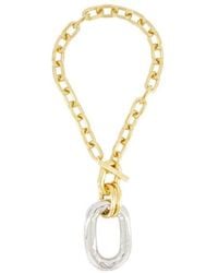 Rabanne - Rabanne Chunky-Chain Oval Detail Necklace - Lyst