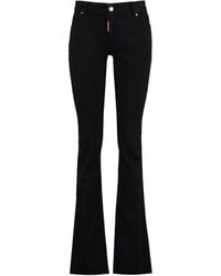 DSquared² - Low-Rise Logo Patch Flared Jeans - Lyst