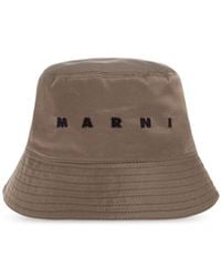 Marni - Logo Embroidered Bucket Hat - Lyst
