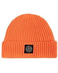 Stone Island - Junior Logo-Patch Knitted Beanie - Lyst