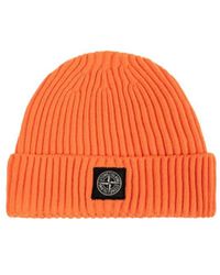 Stone Island - Junior Logo-Patch Knitted Beanie - Lyst