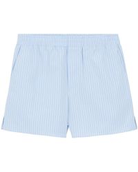 Ami Paris - Striped High Waist Shorts - Lyst