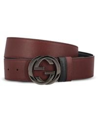 Gucci - Reversible Interlocking G Buckle Belt - Lyst