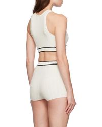 Sporty & Rich - Cable-Knit Sports Bra - Lyst