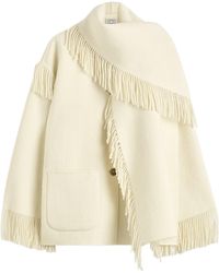 TOTEME - Totême Fringe High Neck Jacket - Lyst