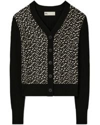 Tory Burch - Wool Cardigan With Front - Lyst