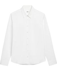 Ami Paris - Ami De Coeur Logo Embroidered Long-Sleeved Shirt - Lyst