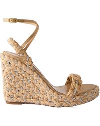 Aquazzura - Natural Raffia Shoes - Lyst