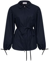 Moncler - Logo Patch Zipped Shirt Jacket - Lyst