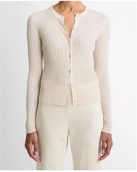 Vince - Ribbed Buttoned Cardigan - Lyst