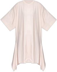 MM6 by Maison Margiela - Asymmetric Crewneck Dress - Lyst