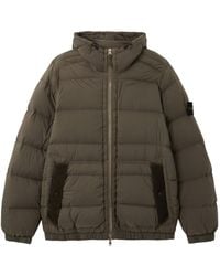 Stone Island - Logo Patch Hooded Jacket - Lyst