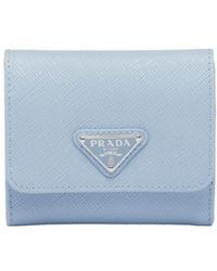 Prada - Small Saffiano Leather Wallet - Lyst