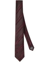 Brunello Cucinelli - Textured Striped Silk Tie - Lyst